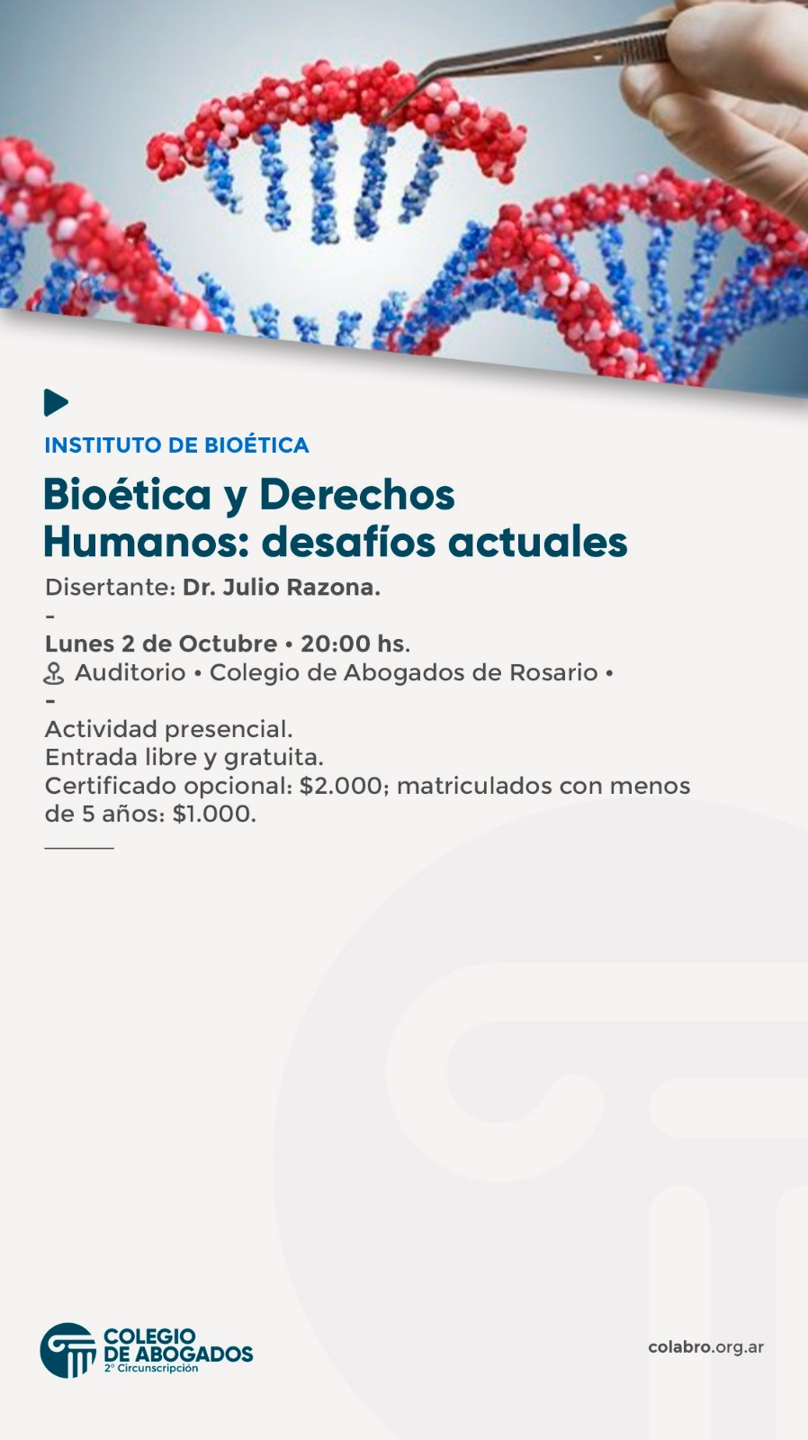 Bioética y Derechos Humanos: desafíos actuales - 02/10/2023